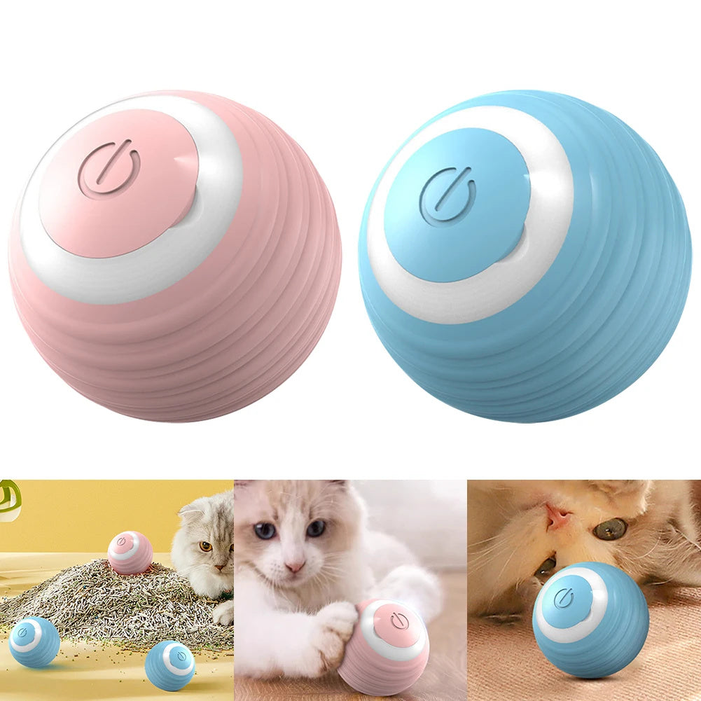 Automatic Moving Bouncing Rolling Ball Smart Cat Toy Ball Self-Moving Kitten Toy For Indoor Cat Kitten - Minihomy