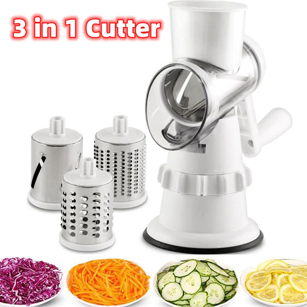 3 In 1 Vegetable Slicer Manual Kitchen Accessories Grater For Vegetable Cutter - Minihomy