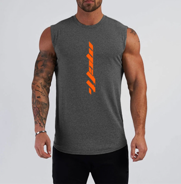 Gym Sleeveless Shirt Cotton Tank Top for Men Sportswear Vest - Minihomy