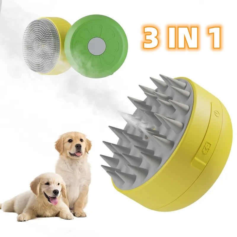 Electric Pet Massage Comb with Vaporizer - Detangling, Lice Removal, Cleaning & Bathing for Dogs & Cats - Minihomy