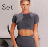 Short sleeve yoga suit