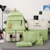 Matching Backpack Set for Middle School Students (5-Piece)