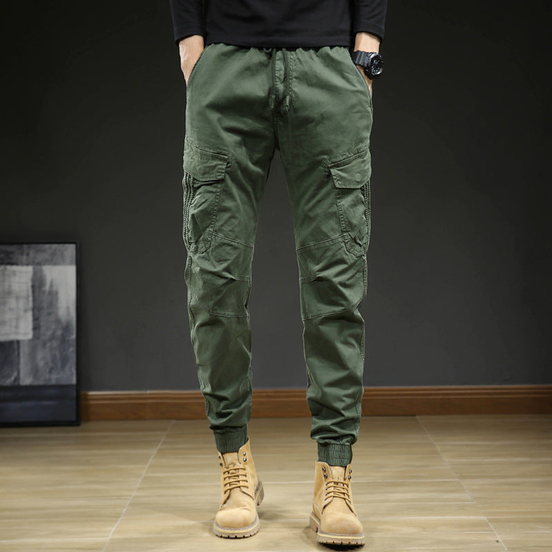 Men's Multi-pocket Ankle-tied Casual Working Pants - Minihomy