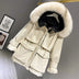 Hooded Faux Fur Collar Women's Clothing Big Pocket Down Jacket Female Winter Coat Woman - Minihomy