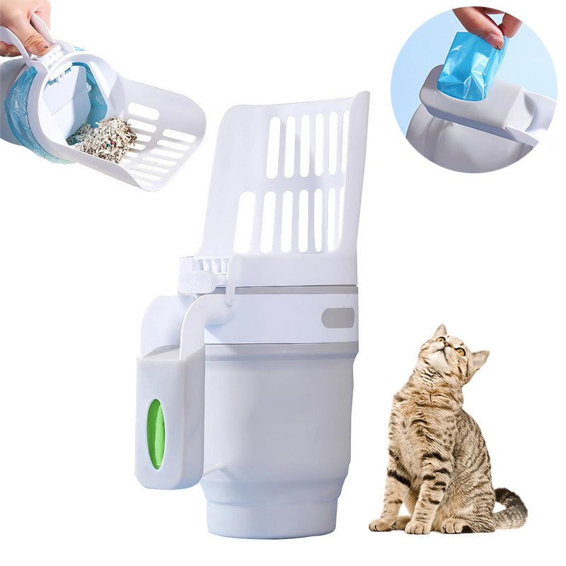 Upgrade Widen Cat Litter Shovel Scoop with Refill Bags