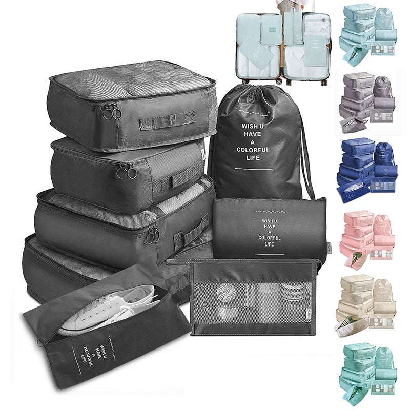 8-Piece Luggage Divider Set | Travel Storage Bags for Clothes, Underwear, Shoes & More - Minihomy