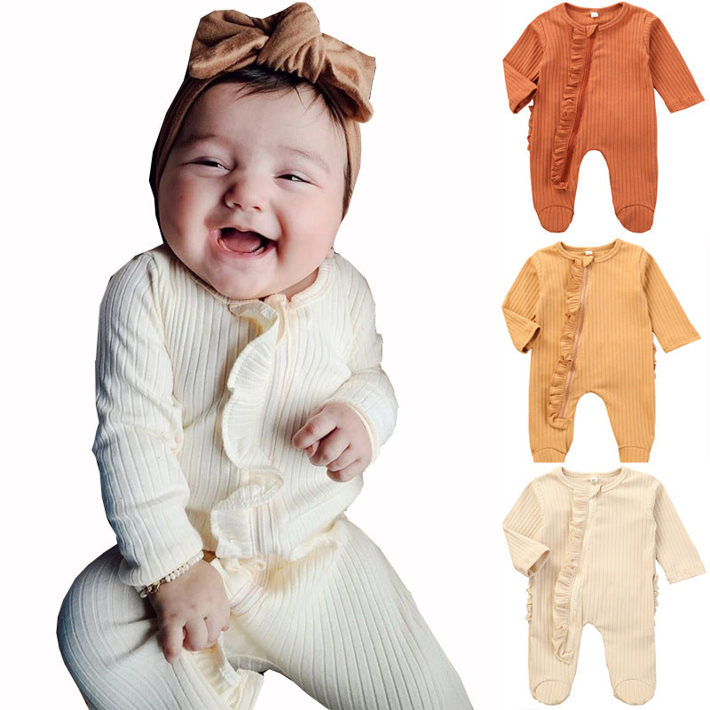 Baby Rompers  Autumn Winter Boys Girls Long Sleeve Jumpsuit Romper - Minihomy