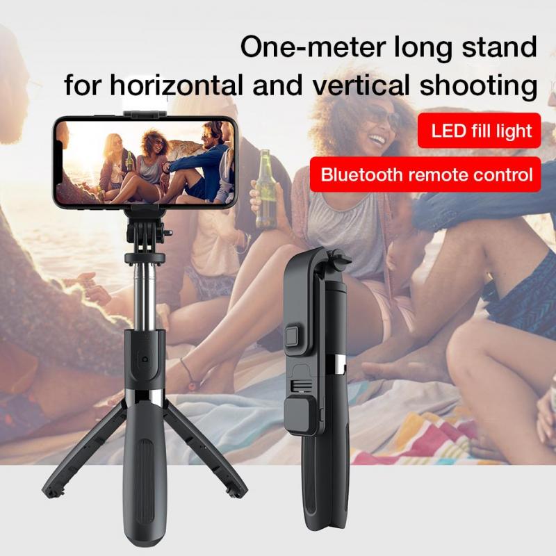 Bluetooth Selfie Stick with Mobile Remote Control Tripod - Compatible with iPhone Models - Minihomy