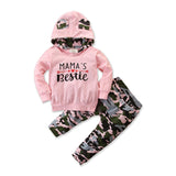 Girls Hooded Sweater Small Suit Camouflage 2 Piece Set - Minihomy