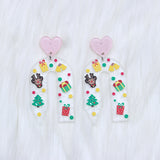 Christmas Ear Stud Elk Snowflake Crutch - Minihomy