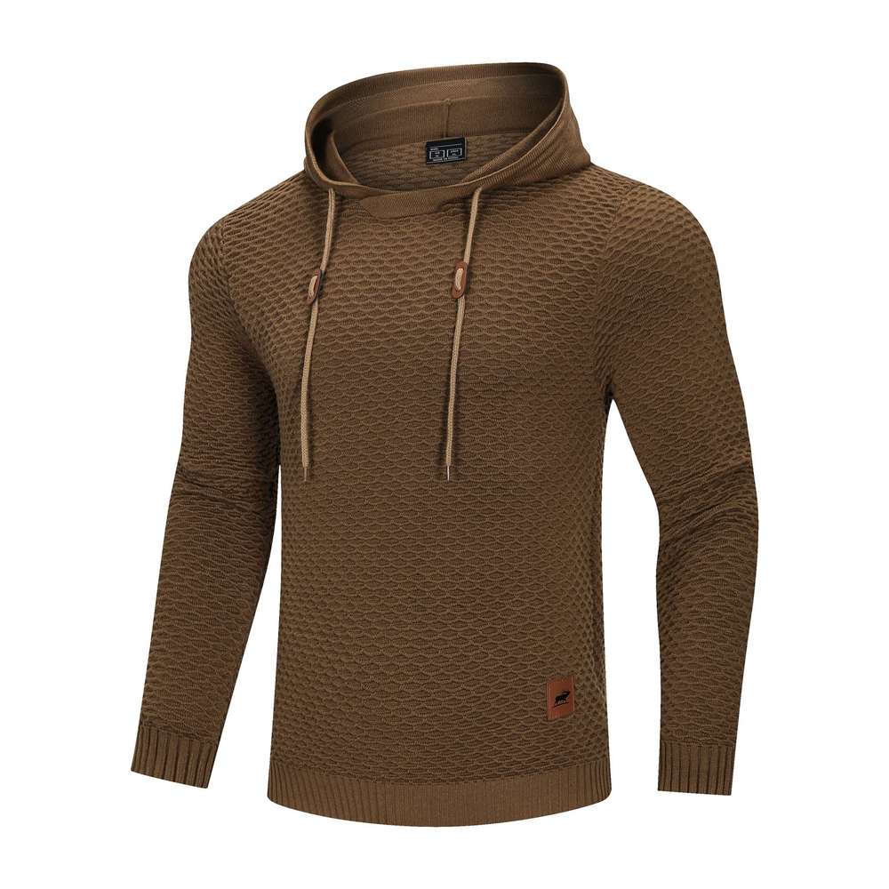 3D Pattern Outdoor Sports Elastic Men Hoodies Solid Color Casual Hoodies - Minihomy