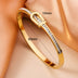 Gold Plating Exquisite Stainless Steel Bracelet Fashion Bracelet & Bangles For Women Lady Jewelry Charm Valentine's Gift - Minihomy