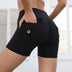 High Waist Hip Lifting Shorts With Pockets Quick Dry Yoga Fitness Sports Pants - Minihomy