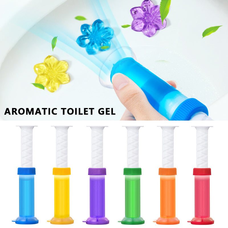 Flower Aromatic Toilet Gel Cleaner - Deodorizer & Freshener - 11 Scents - Removes Odors & Leaves No Traces - Minihomy