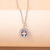 Gold Hollow Round Cross Necklace Silver Stainless Steel Crystal Circle Pendant Necklaces - Minihomy