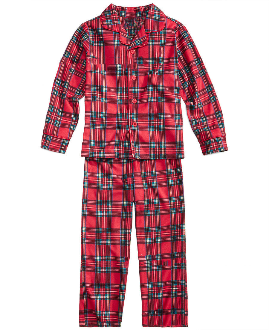 Parent Child Suit Red Plaid Print - Minihomy