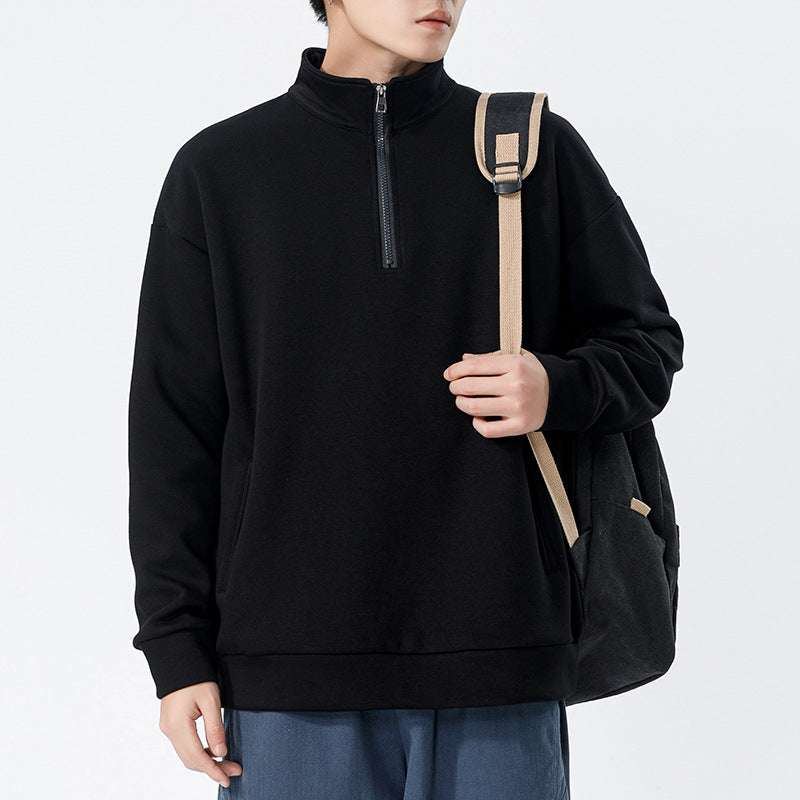 Men's Loose High Collar Men's Cotton Sweater - Minihomy