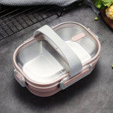 Portable Children's Lunch Box 304 Stainless Steel Bento Kitchen Leak Proof Food Box for Kids - Minihomy