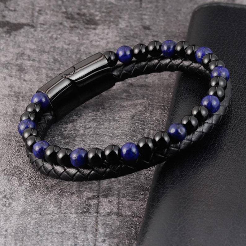 6mm Volcanic Natural Stone Tigereye Beaded Bracelet Men - Minihomy