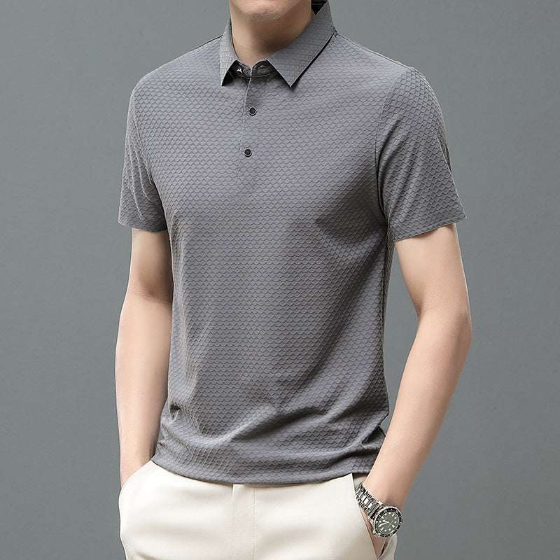 Lapel Polo Shirt Seamless Men's Top - Minihomy