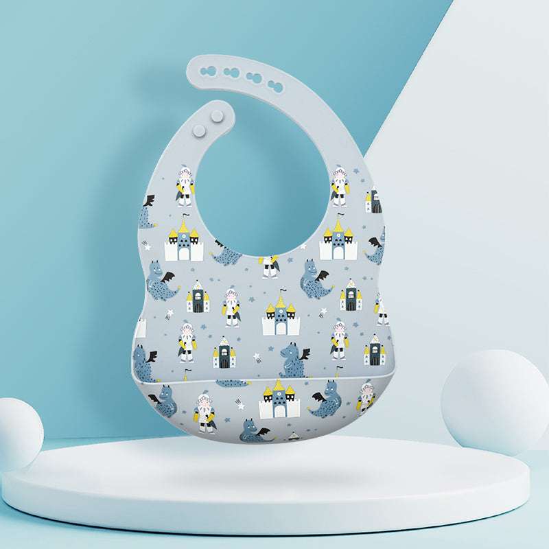 Baby Feeding Newborn Cartoon Aprons Adjustable Baby Bibs Burp Cloth - Minihomy