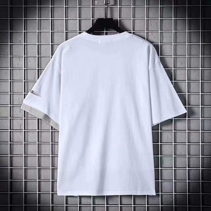 Couples Wear Simple Loose Allmatch Half-sleeve Tshirt Top - Minihomy