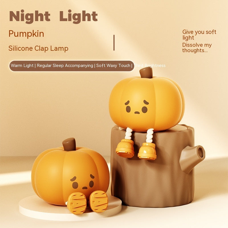 Home Decor Halloween Pumpkin Night Light Cute Soft Silicone Lamp Touch  Dimmable Rechargeable Bedside Decor Light Kids Gifts Halloween Decorations - Minihomy