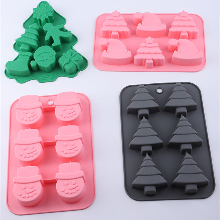 Christmas Silicone 6 Square-Shaped DIY Baking Mold - Minihomy