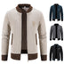 Men's Slim Stand Collar Elk Embroidered Coat - Minihomy