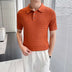 Men's New Young Business Jacquard Knitted Short-sleeved T-shirt - Minihomy