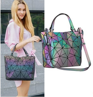 Geometric Luminous Purse And Handbag - Minihomy