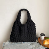 Cute Pleated Puff Shoulder Bag - Women's Large-Capacity Cloud Armpit Bag - Minihomy