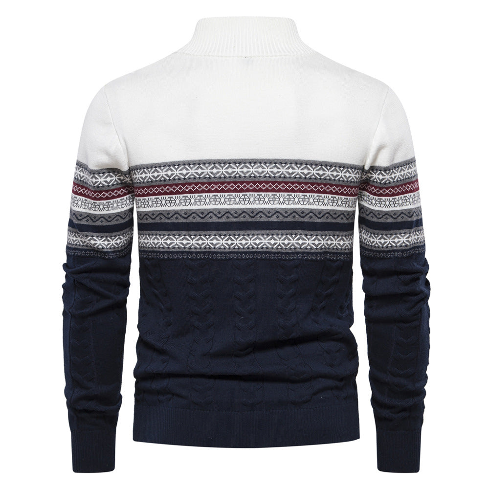 Men's Stand-up Collar All-match Half Zipper Sweater - Minihomy