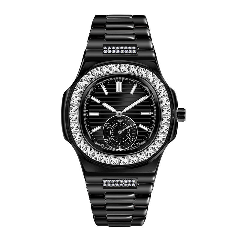 Mens Fashion Alloy  Luxury Brand Diamond Gifts Watches - Minihomy