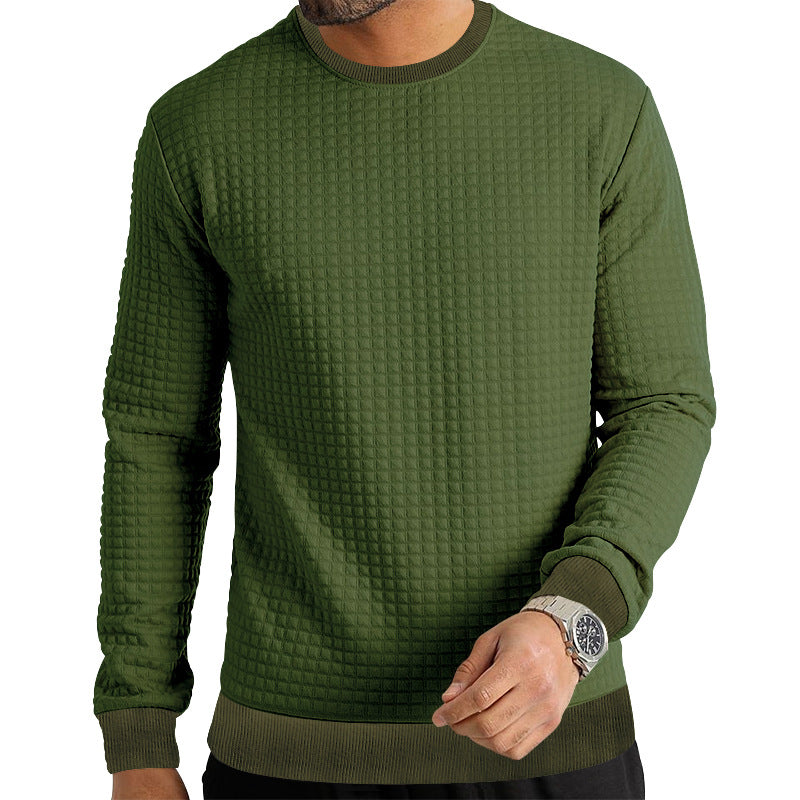 Men's Long-sleeved T-shirt Round Neck Sweater - Minihomy