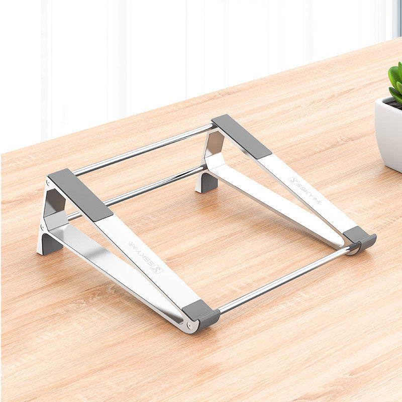 Aluminum Laptop Stand - Portable, Cooling, Adjustable Riser for Notebook & PC - Minihomy