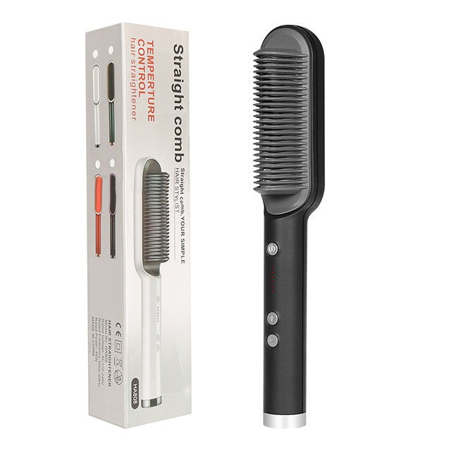 2 In 1 Hair Straightener Hot Comb - Dual-purpose Electric Hair Brush - Minihomy