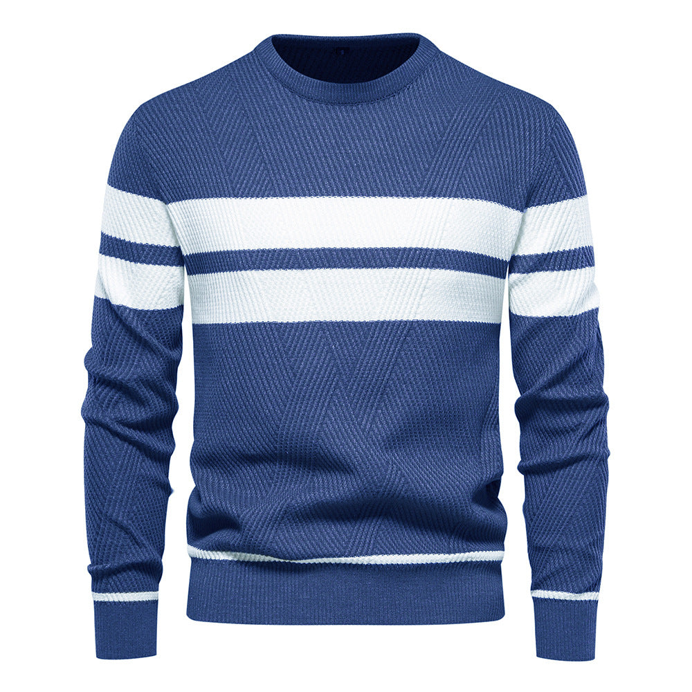 Men's  Casual Striped Sweater - Minihomy