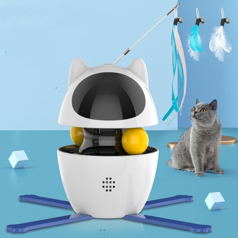 New Cat Toy Automatic Smart Cat Stick Spill Ball Set - Minihomy