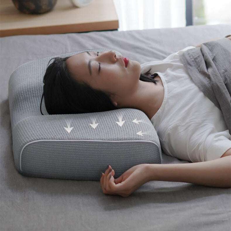 Memory Foam Massage Pillow - Neck Support for Better Sleep and Posture - Minihomy