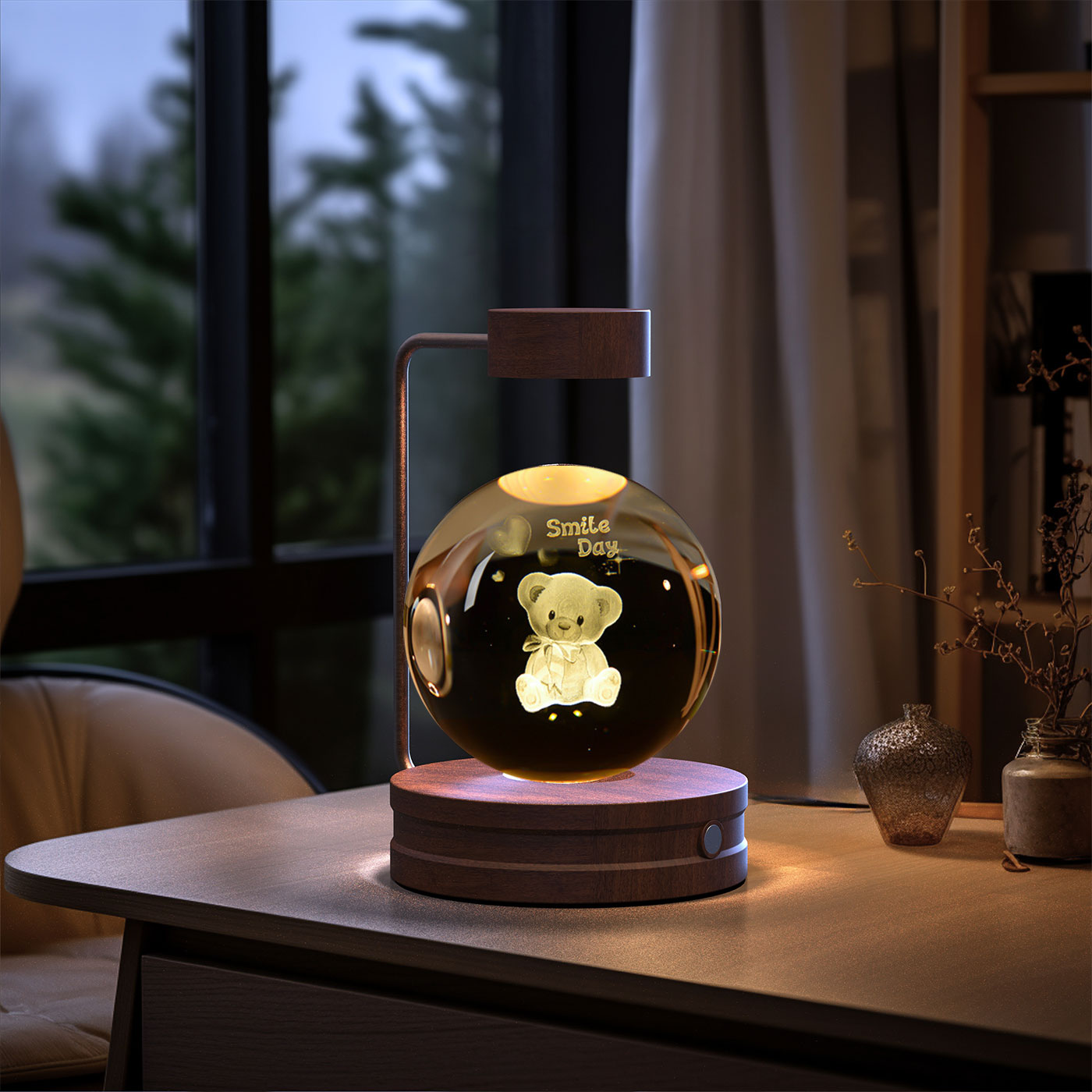 Crystal Ball Cosmic Dinosaur Indoor Night Light - Minihomy