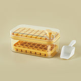 One-Button Press Type Ice Mold Box - Ice Cube Maker with Storage Box and Lid - Minihomy