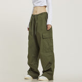 Retro Multi Pocket Khaki Cargo Pants For Men And Women