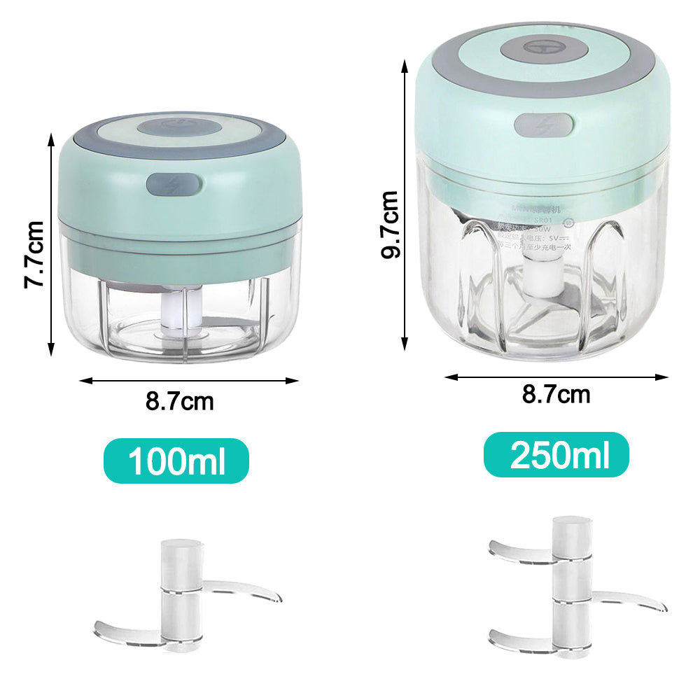 Mini Electric Garlic Chopper USB Charging Ginger Masher Machine Sturdy Durable Chili Vegetable Crusher Kitchen Tool - Minihomy