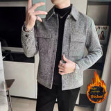 Men's Coat Korean Style Trendy Casual Woolen Jacket - Minihomy