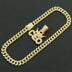 European Hip Hop Full Diamond Crown Letters Pendant Cuban Necklace - Minihomy