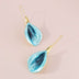 Colorful Flowers Long European And American Style Holiday Alloy Dripping Earrings - Minihomy