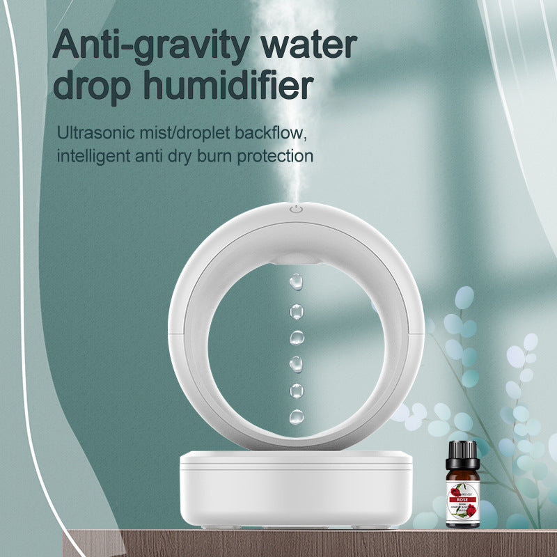 Anti-gravity Air Humidifier - Mute Countercurrent Fogger with Levitating Water Drops - Minihomy