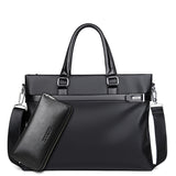 Large Capacity Business Handbag Men's Soft Leather Briefcase - Minihomy