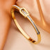 Gold Plating Exquisite Stainless Steel Bracelet Fashion Bracelet & Bangles For Women Lady Jewelry Charm Valentine's Gift - Minihomy